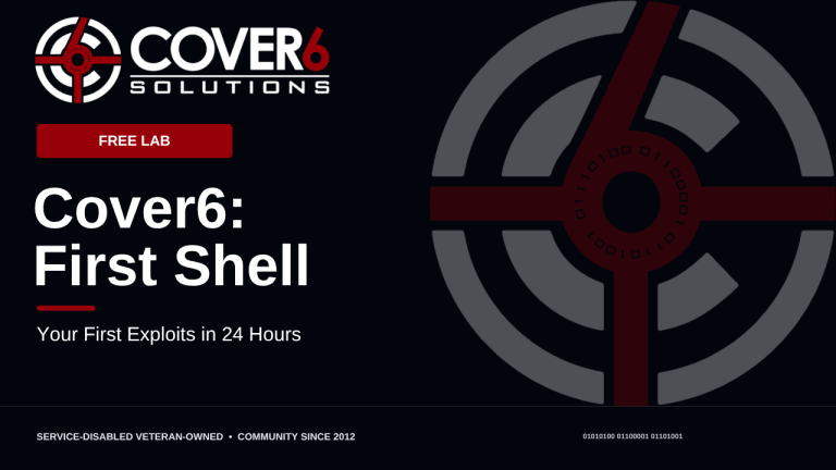 Cover6: First Shell — Your First Exploits in 24 Hours — Cover6 Academy course image