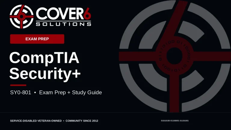 CompTIA Security+ (SY0-801) Exam Prep + Study Guide — Cover6 Academy course image