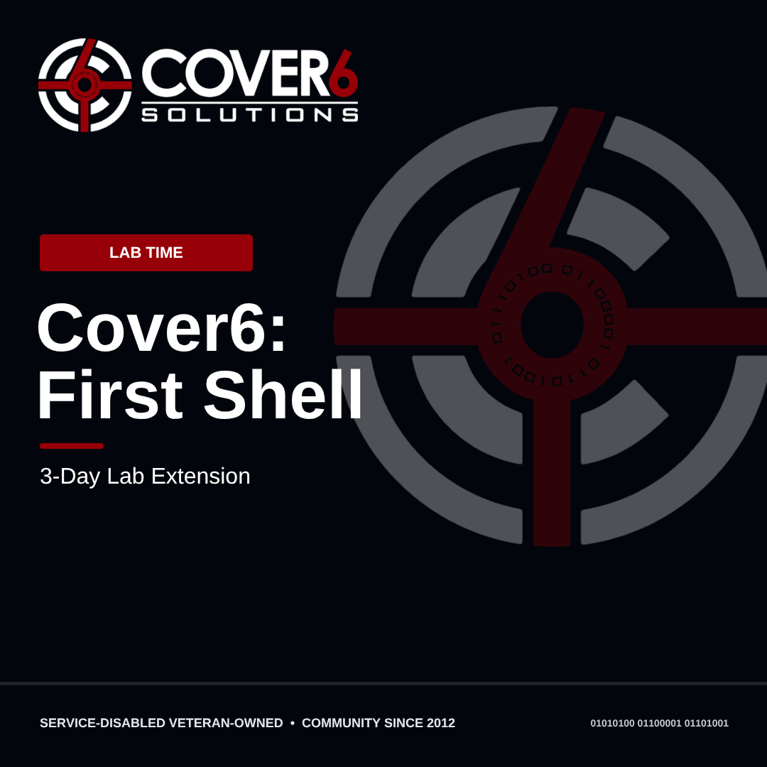 Cover6: First Shell — 3-Day Lab Extension — Cover6 Academy product image