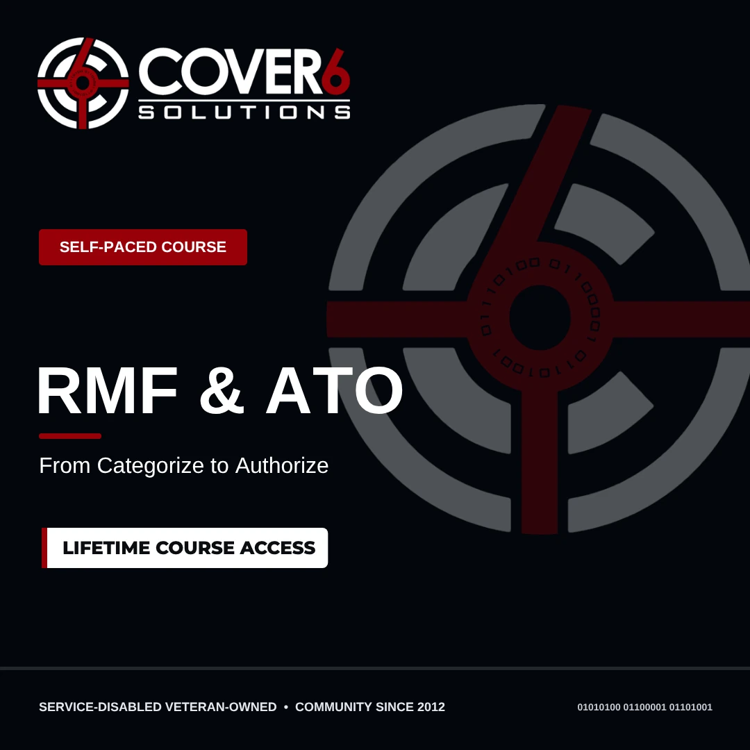 RMF & ATO course image. Lifetime course access.