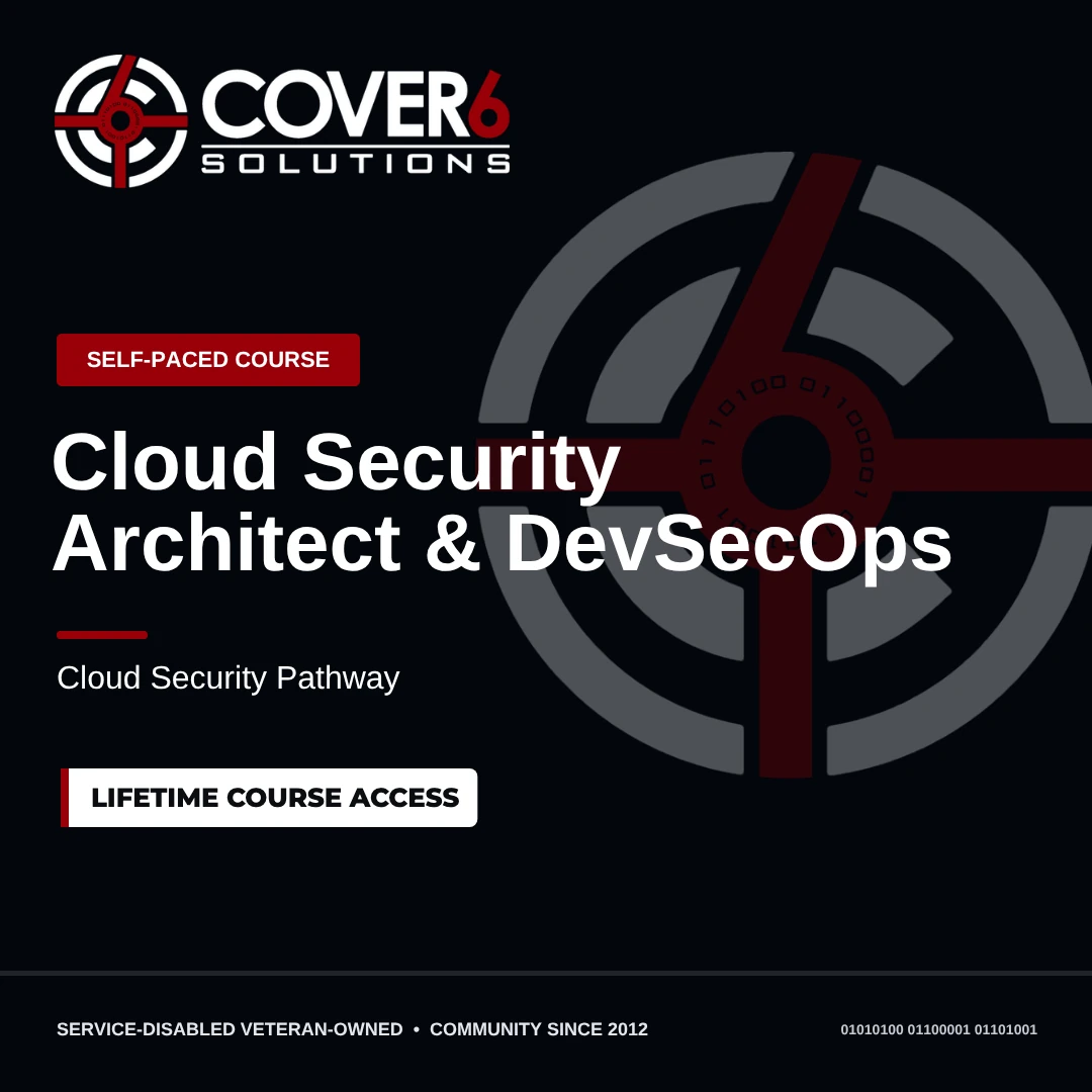 Cloud Security Architect & DevSecOps course image. Lifetime course access.